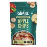 HealthyGrabz Apple Chips pouch on a plain white background