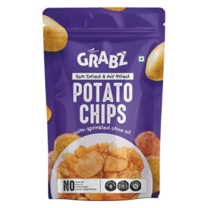 HealthyGrabz Potato Chips pouch on a plain white background