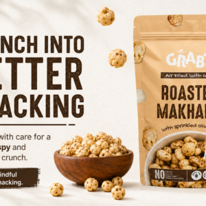 Roasted Makhana peri peri crunchy snack banner