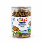 HealthyGrabz Cluster Bean Chips Jar 50g - sun dried and air fried cluster bean chips jar