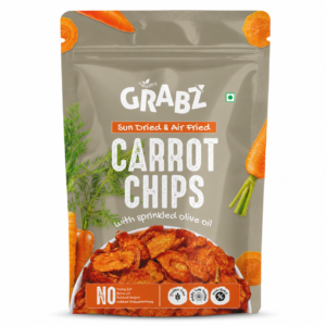 Carrot Chips pouch - HealthyGrabz sun dried air fried