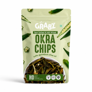 Bhindi Chips pouch - HealthyGrabz sun dried air fried okra