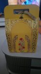 HealthyGrabz Diwali yellow gift bag with 4 jars of chips