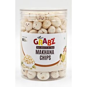 HealthyGrabz Makhana Chips Jar front on white background