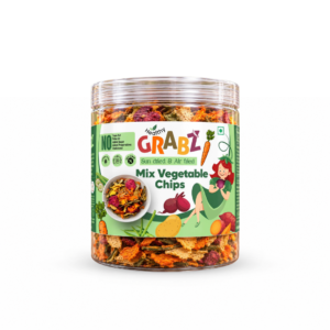 Mix Vegetable Chips jar - HealthyGrabz sun dried air fried snacks